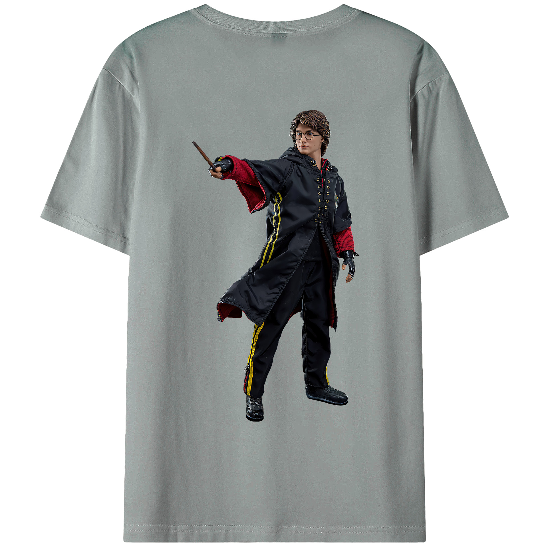 （画像用） Harry Potter ハリー・ポッターシリーズ 綿100％ メンズ半袖Tシャツ（バックプリント） 通気性